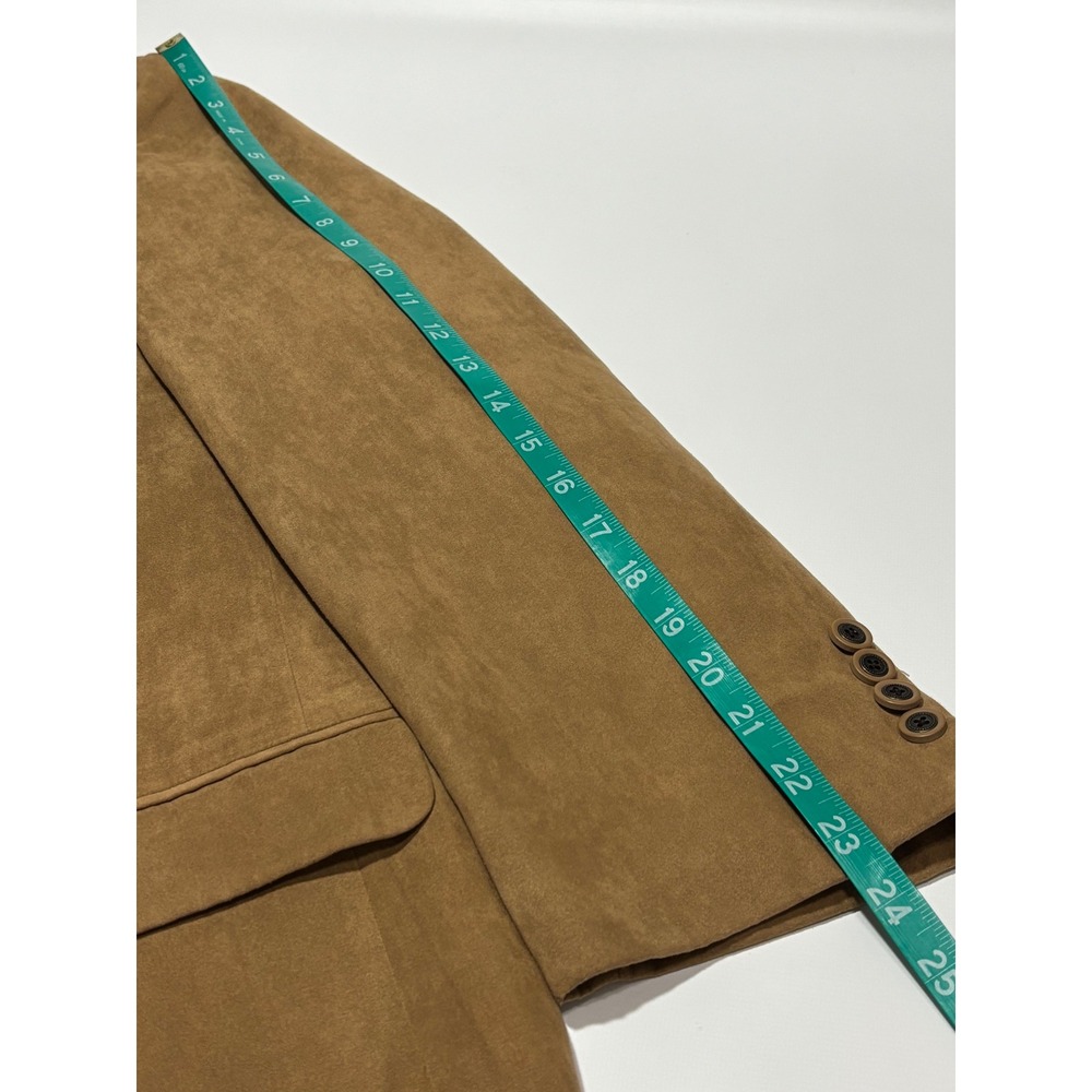 Gianfranco Ruffini Blazer Mens 46R Brown‎ Comfort Stretch Faux Suede Sport Coat - Picture 9 of 9